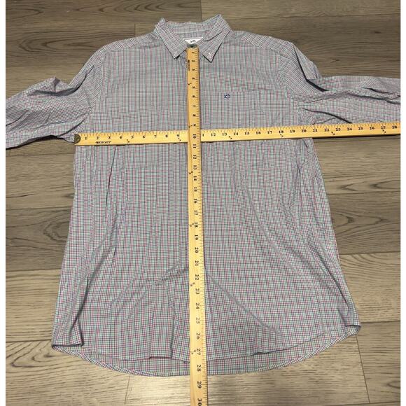 Southern Tide Classic Fit Long Sleeve Button Up Shirt Plaid Mens Size L - Picture 2 of 4